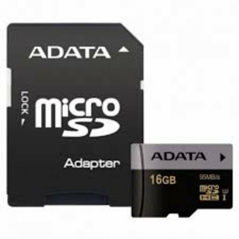 microSDHC (UHS-1 U3) A-DATA Premier Pro MLC 16Gb Class 10 (adapter SD) (R-95Mb/s)