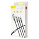 Кабель Baseus caring touch selection 1-in-3 USB cable Black