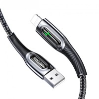 Кабель Usams US-SJ425 Lightning Smart Power-off Cable U-Bob Series 1.2m Black
