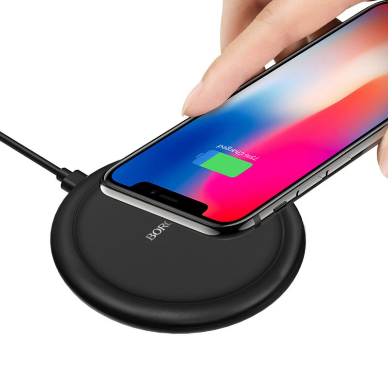 Бездротовий зарядний пристрій BOROFONE BQ6 Boon 15W wireless fast charger Black