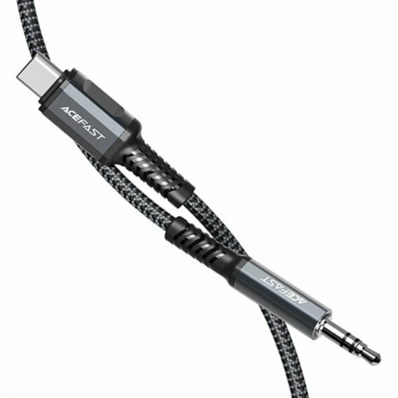Кабель ACEFAST C1-08 USB-C to 3.5mm aluminum alloy audio cable Gray