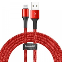 Кабель Baseus halo data cable USB For IP 2.4A 1m Red