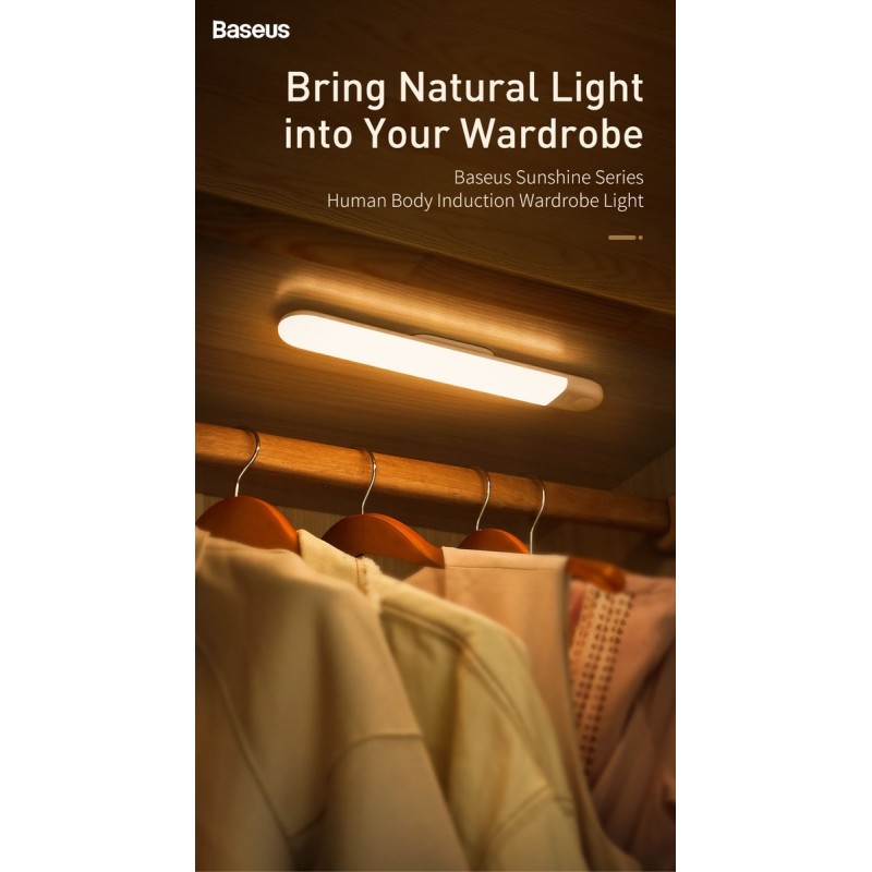 Нічник Baseus Sunshine series human body Induction wardrobe white light