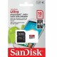 microSDHC (UHS-1) SanDisk Ultra 16Gb class 10 (48Mb/s) (adapter SD)