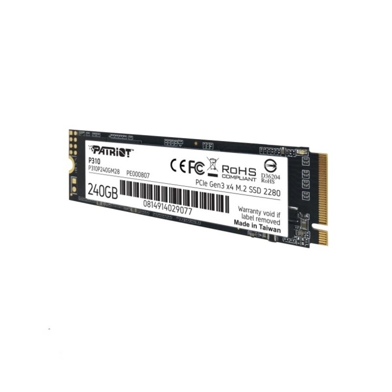 SSD M.2 Patriot P310 240GB NVMe 2280 PCIe 3.0 3D TLC