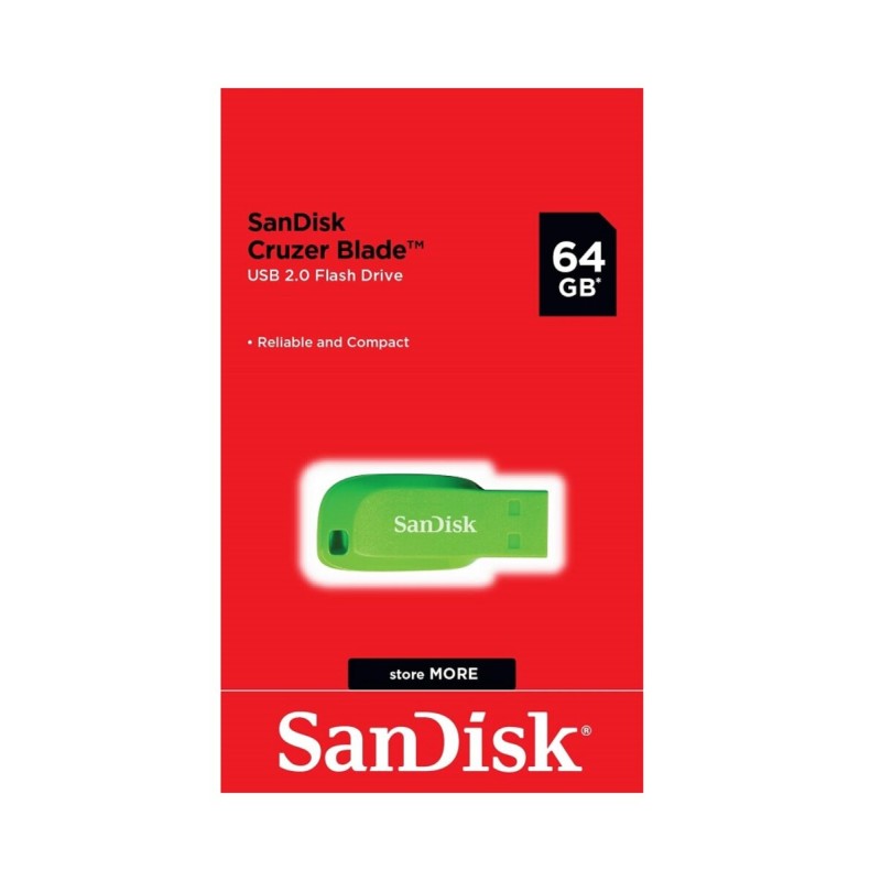 Flash SanDisk USB 2.0 Cruzer Blade 32Gb Green