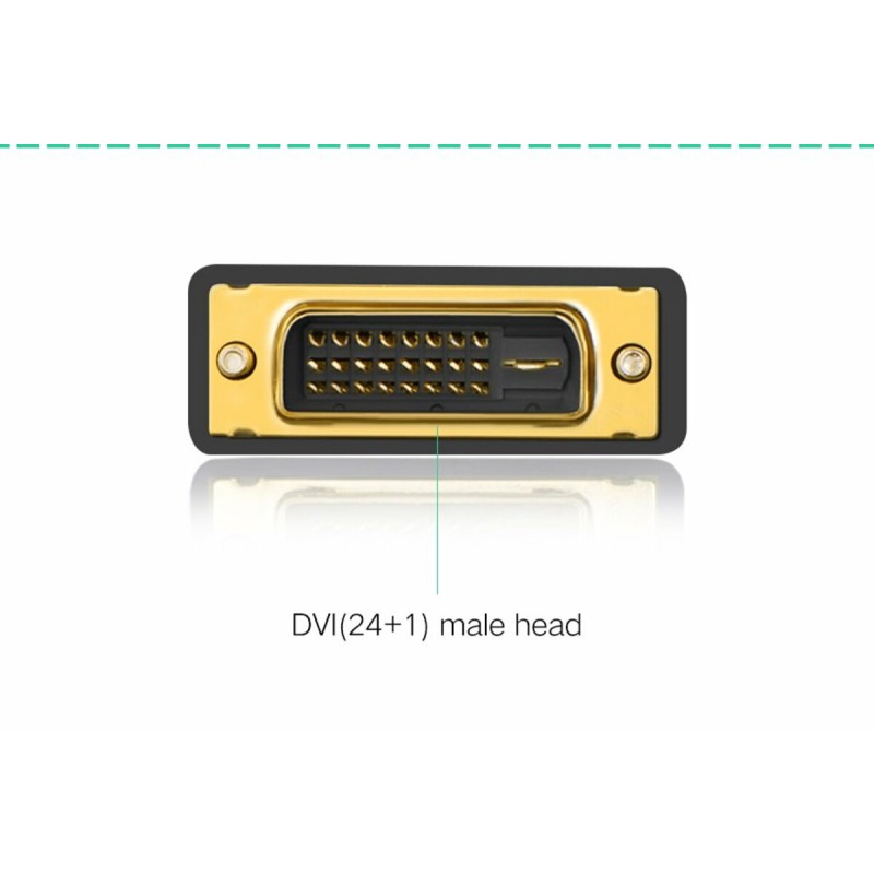 Кабель UGREEN 20124 DVI 24+1 Male to HDMI Female Adapter (Black) (UGR-20124)