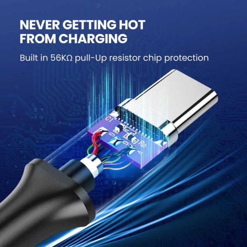 Кабель UGREEN US184 USB 3.0 A Male to Type C Male Cable Nickel Plating 2m (black) (UGR-20884)