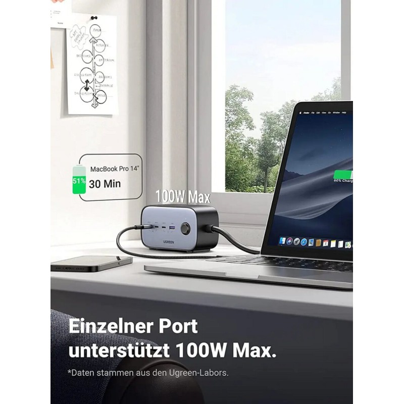 Зарядний пристрій UGREEN CD270 100W DigiNest Pro (3C1A) (UGR-60167)