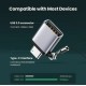 Адаптер UGREEN US270 Type C to USB 3.0 A Adapter Cable with Lanyard (Space Gray) (UGR-50283)