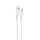 Кабель HOCO X97 Crystal color silicone charging data cable Type-C light gray