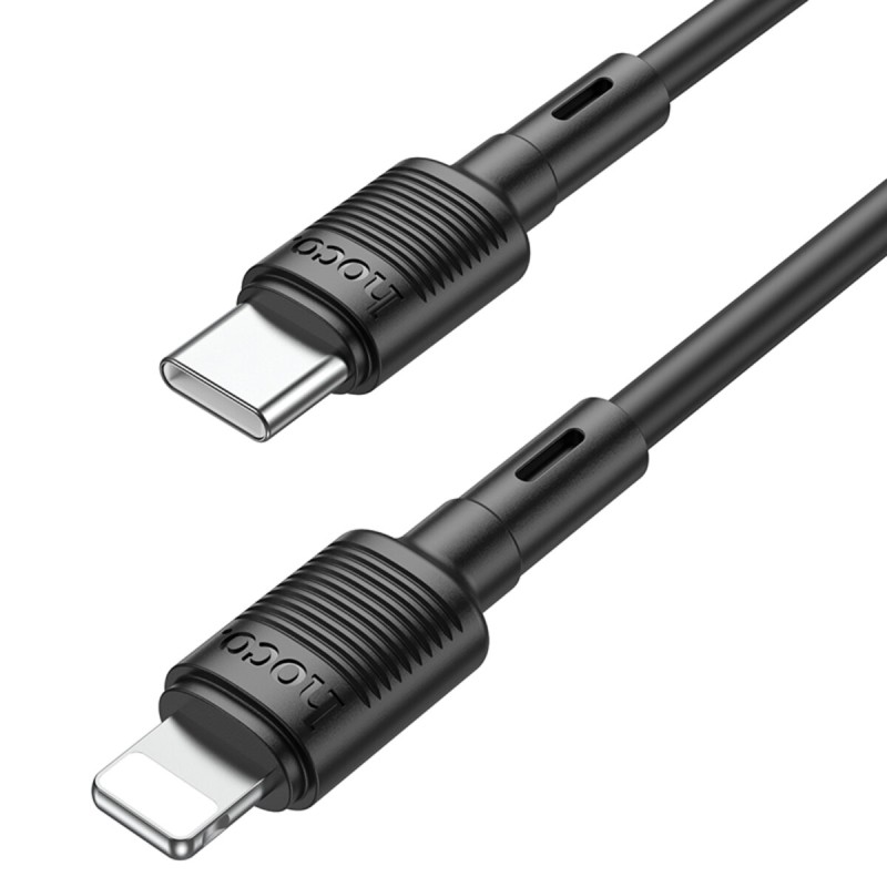 Кабель HOCO X83 Type-C to iP 20W, 1m, PVC, PVC connectors, Black