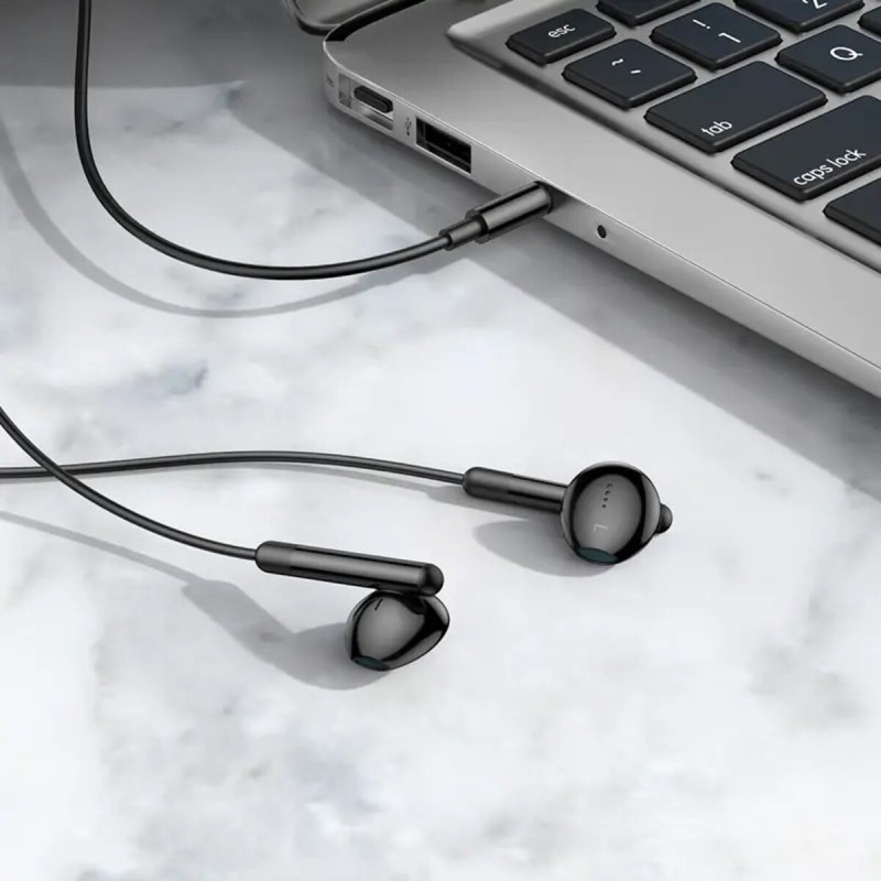 Навушники HOCO M93 wire control earphones with microphone Black
