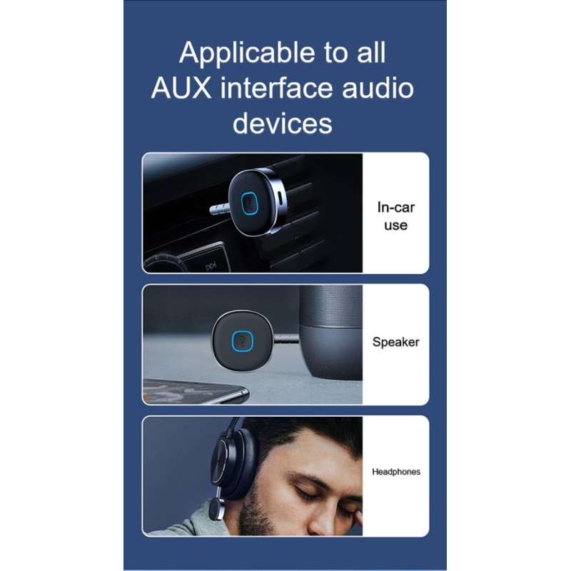 Bluetooth-ресивер CHAROME A9 AUX BT Receiver Silver