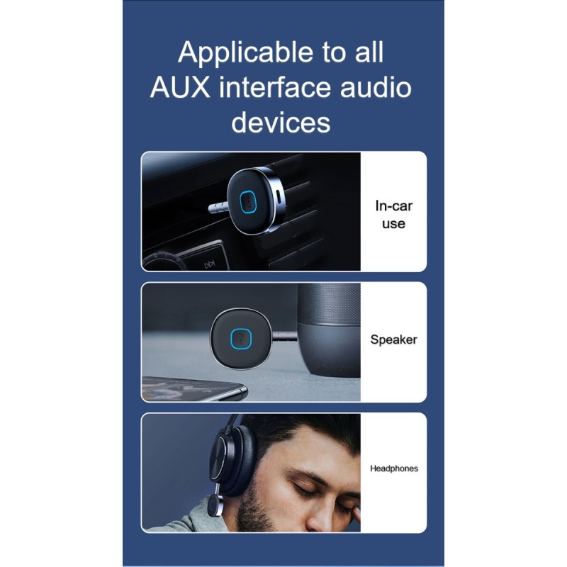 Bluetooth-ресивер CHAROME A9 AUX BT Receiver Silver