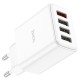 Мережевий зарядний пристрій HOCO C102A Fuerza QC3.0 four-port charger 18W White