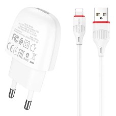 Мережевий зарядний пристрій BOROFONE BA49A Vast power single port charger set(Lightning) White