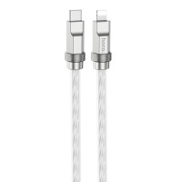 Кабель HOCO U113 Solid PD silicone charging data cable iP Silver