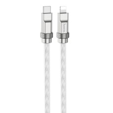 Кабель HOCO U113 Solid PD silicone charging data cable iP Silver