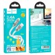 Кабель HOCO U113 Solid silicone charging data cable iP Silver