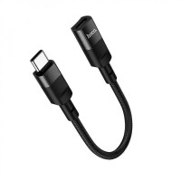 Кабель HOCO U107 Type-C male to iP female adapter cable(L=0.1m) Black
