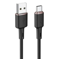 Кабель ACEFAST C2-04 USB to Type-C 3A, 1.2m, silicone, zinc connectors, Black