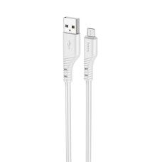 Кабель HOCO X97 Crystal color silicone charging data cable Micro light gray