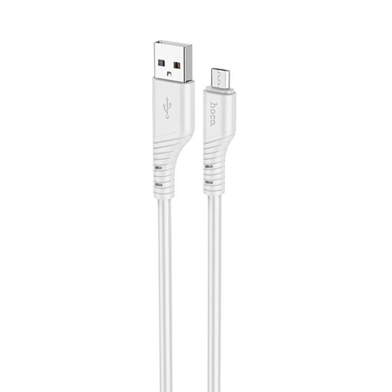 Кабель HOCO X97 Crystal color silicone charging data cable Micro light gray