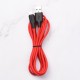 Кабель HOCO X21 Plus USB to iP 2.4A, 1m, silicone, silicone connectors, Black+Red