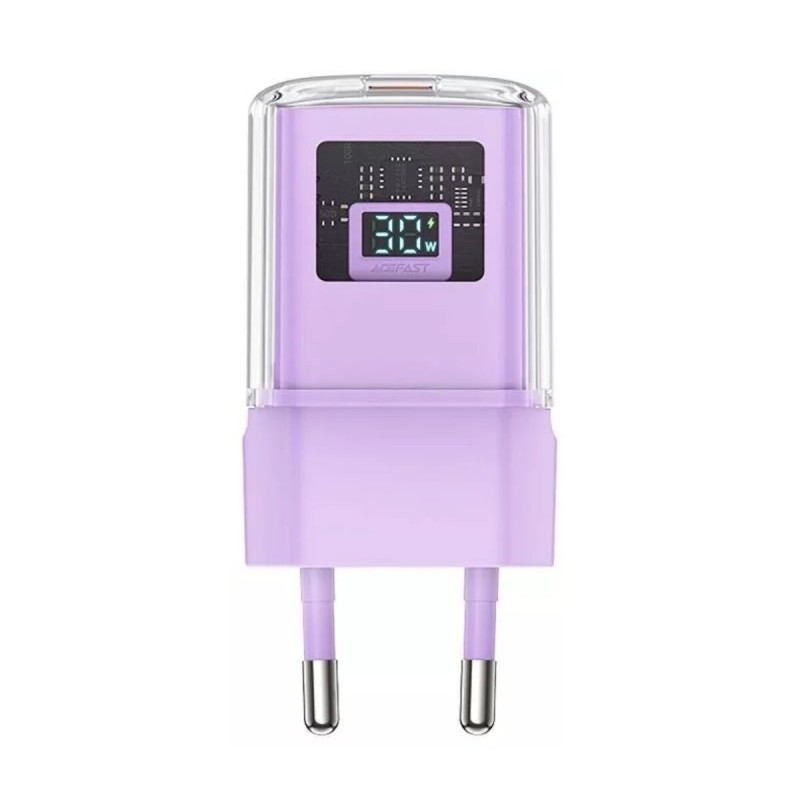 Мережевий зарядний пристрій ACEFAST A53 Sparkling series PD30W GaN (USB-C) charger Alfalfa Purple
