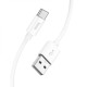 Кабель HOCO X87 Magic silicone charging data cable for Type-C White