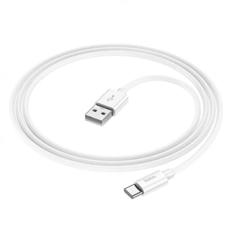 Кабель HOCO X87 Magic silicone charging data cable for Type-C White
