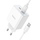 Мережевий зарядний пристрій HOCO C108A Leader PD35W dual port(2C) charger set(Type-C to Type-C) White