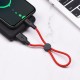 Кабель HOCO X21 Plus USB to Type-C 3A, 0.25m, silicone, silicone connectors, Black+Red