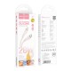 Кабель HOCO X97 Crystal color silicone charging data cable iP light pink
