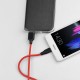Кабель HOCO X21 USB to Micro 2A, 1m, silicone, TPE connectors, Black+Red