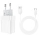 Мережевий зарядний пристрій BOROFONE BA47A Mighty speed single port QC3.0 3A + Type-C cable 18W White