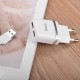 Мережевий зарядний пристрій HOCO C12 Smart dual USB (Micro cable)charger set White