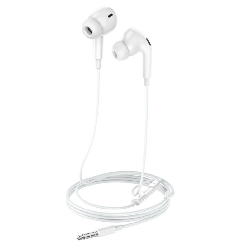 Навушники BOROFONE BM80 Pro Elegant wire-controlled earphones with microphone White