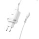 Мережевий зарядний пристрій HOCO C12Q Smart QC3.0 charger set(Micro) 18W White