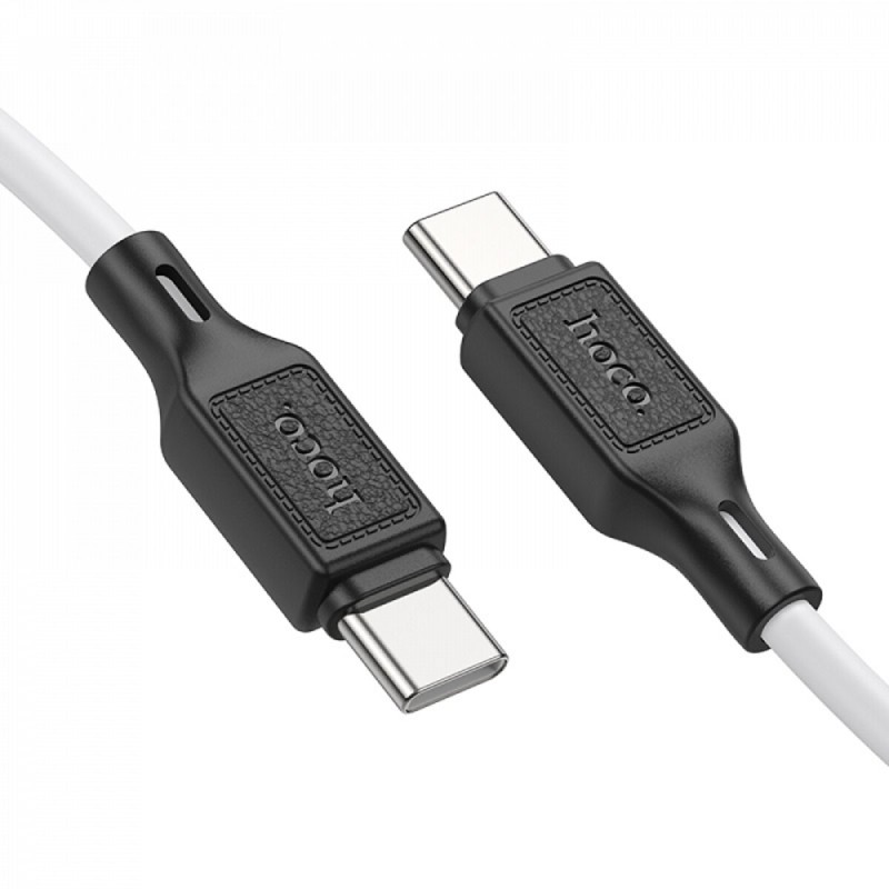 Кабель HOCO X90 Cool 60W silicone charging data cable for Type-C to Type-C White