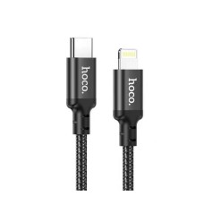 Кабель HOCO X14 Type-C to iP 3A, 20W, 2m, nylon, aluminum connectors, Black