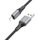 Кабель HOCO X92 Honest silicone charging data cable for iP(L=3M) Black