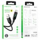Кабель BOROFONE BU32 USB to Type-C 5A, 1.2m, nylon, aluminum connectors, digital display, Black