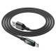 Кабель BOROFONE BU32 USB to Type-C 5A, 1.2m, nylon, aluminum connectors, digital display, Black
