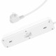 Мережевий подовжувач HOCO NS1 Aura 4-bit extension cable socket(including 1C2A PD20W fast charge) White