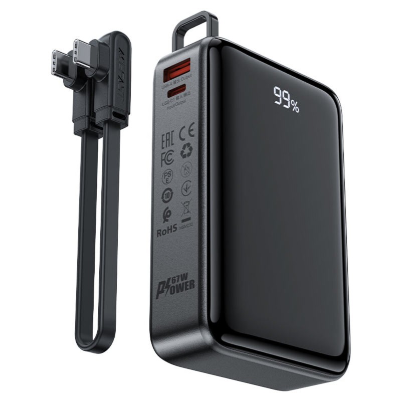 Зовнішній акумулятор ACEFAST M4 PD67W power bank 20000mAh Black