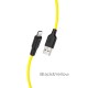 Кабель HOCO X21 Plus USB to iP 2.4A, 1m, silicone, silicone connectors, Black+Yellow