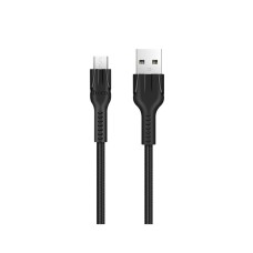 Кабель HOCO U31 USB to Type-C 2.4A, 1m, nylon, TPE connectors, Black