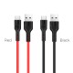 Кабель HOCO U31 USB to Type-C 2.4A, 1m, nylon, TPE connectors, Black